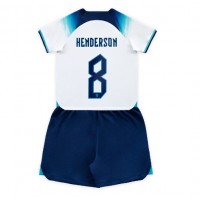 Otroški Nogometni dresi Anglija Jordan Henderson #8 Domači SP 2022 Kratek Rokav (+ Kratke hlače)